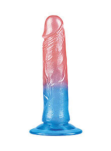 Lovetoy Dazzle Studs 7" (17.5 cm), rovné dvojfarebné dildo s prísavkou