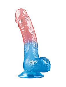 Lovetoy Dazzle Studs 8" (20 cm), dvojfarebné dildo s prísavkou