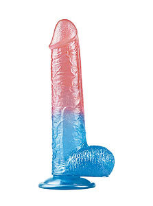 Lovetoy Dazzle Studs 9" (23 cm), dvojfarebné dildo s prísavkou