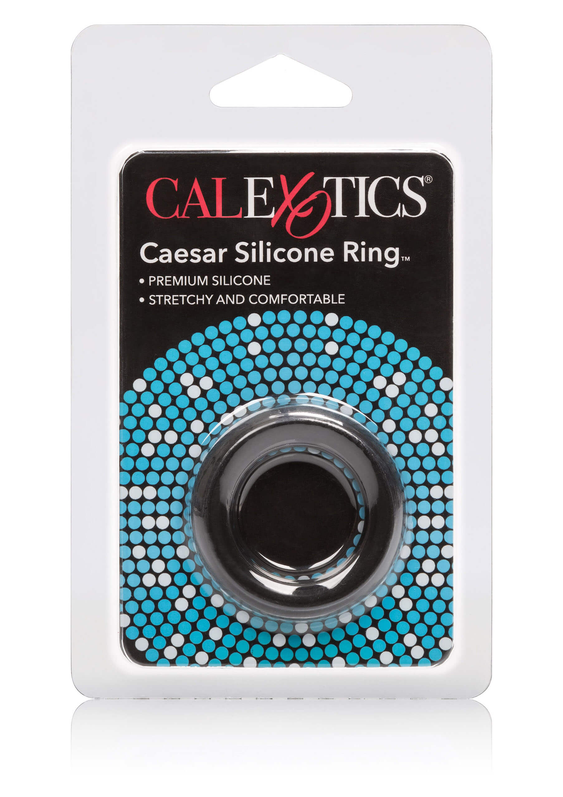 California Exotics Caesar, čierny silikónový krúžok na penis 3 cm