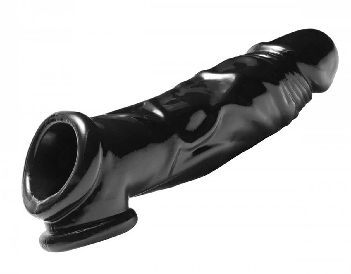 Master Series Fuk Tool, čierny návlek na penis a naťahovač guľou