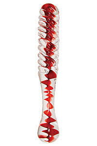 A&E Eves Sweetheart Swirl Glass Dildo (22 cm)