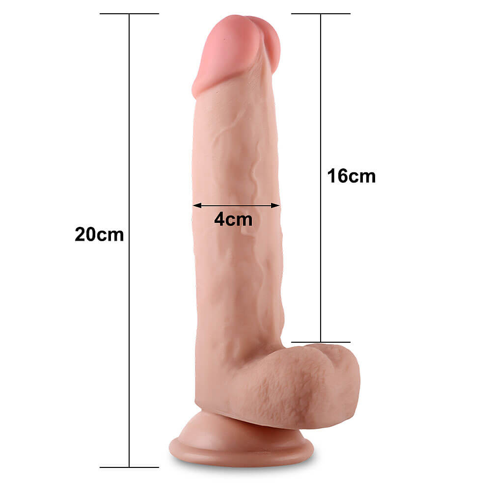 LoveToy Sliding-Skin Dual Layer Cock 8" (20 cm)