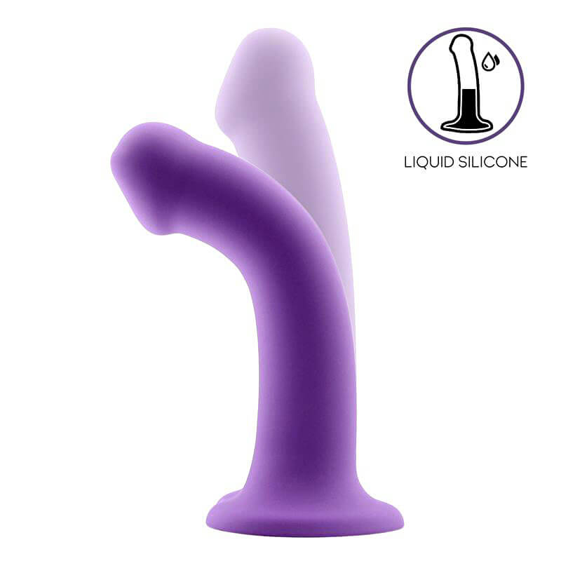 Action Bouncy Liquid Silicone Dildo 7″ (18 cm / Purple)