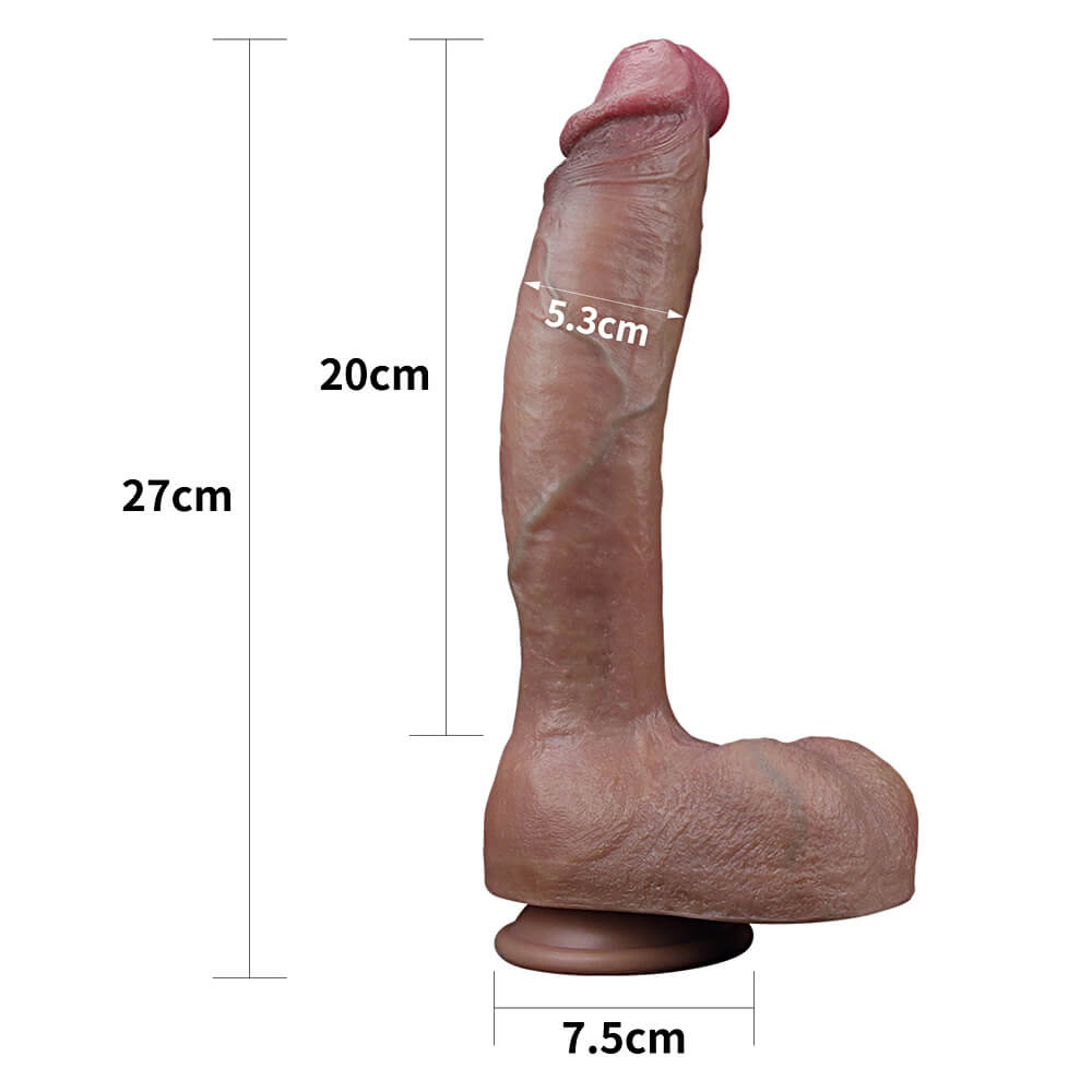 Lovetoy 10.5″ (27 cm) Dual Layered Nature Cock (Brown), replika BBC dildo