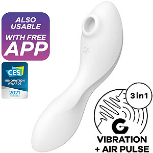 Satisfyer Curvy Trinity 5 (White), zasúvací Air Pulse vibrátor