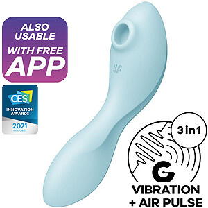 Satisfyer Curvy Trinity 5 (Blue), zasúvací Air Pulse vibrátor