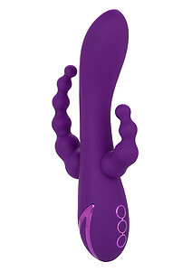 CalExotics Long Beach Bootylicious (Purple), vibrátor pre trojitú stimuláciu