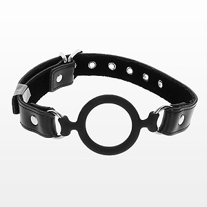 TABOOM Essentials Open Ring Gag (Black), rozťahovacie koliesko do úst