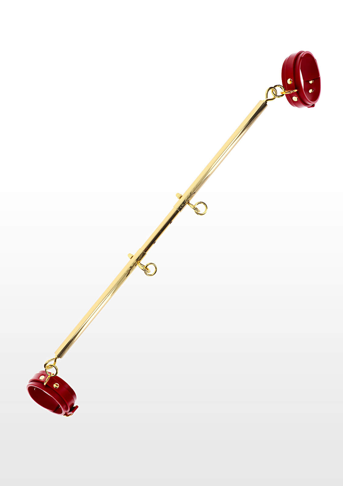 TABOOM Bondage In Luxury Spreader Bar (Red), kovová rozťahovacia tyč nôh