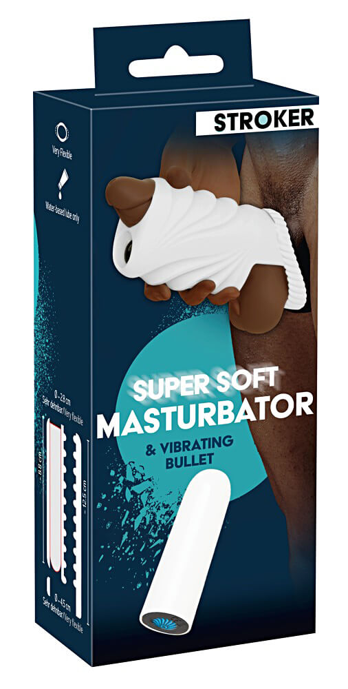 Stroker Super Soft, gélový masturbátor s vibráciou