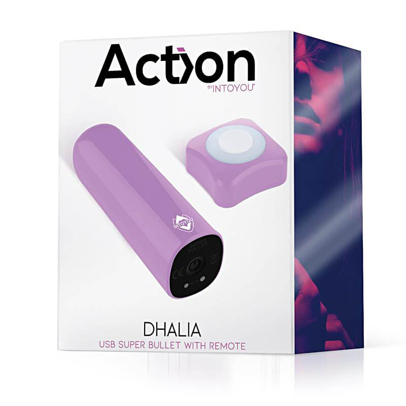 Dhalia Bullet Vibrator (Purple), silný vibrátor s diaľkovým ovládačom