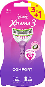 Wilkinson Sword Xtreme3 Comfort (4 ks), dámske holiace strojčeky