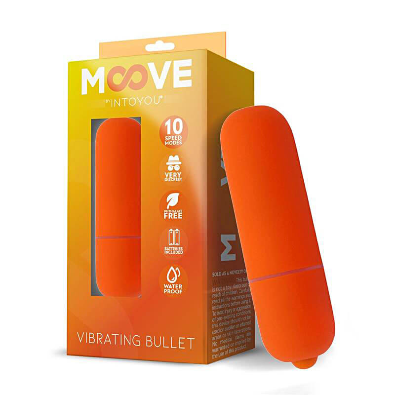 Moove Vibrating Bullet (Orange), mini vibrátor na batérie
