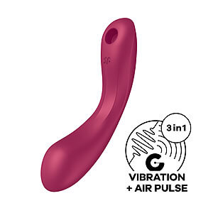 Satisfyer Curvy Trinity 1 (Red), zasúvací Air Pulse vibrátor