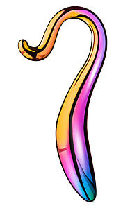 Glamour Glass Elegant Curved Dildo (18 cm), sklenené dildo