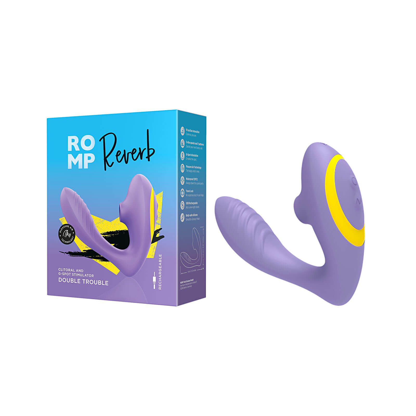 ROMP Reverb, dvojitý vibrátor na bod G a klitoris