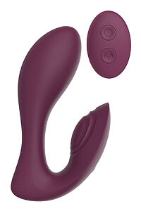 Dream Toys Essentials Ultra Dual Vibe (Purple), dvojitý vibrátor s diaľkovým ovládaním