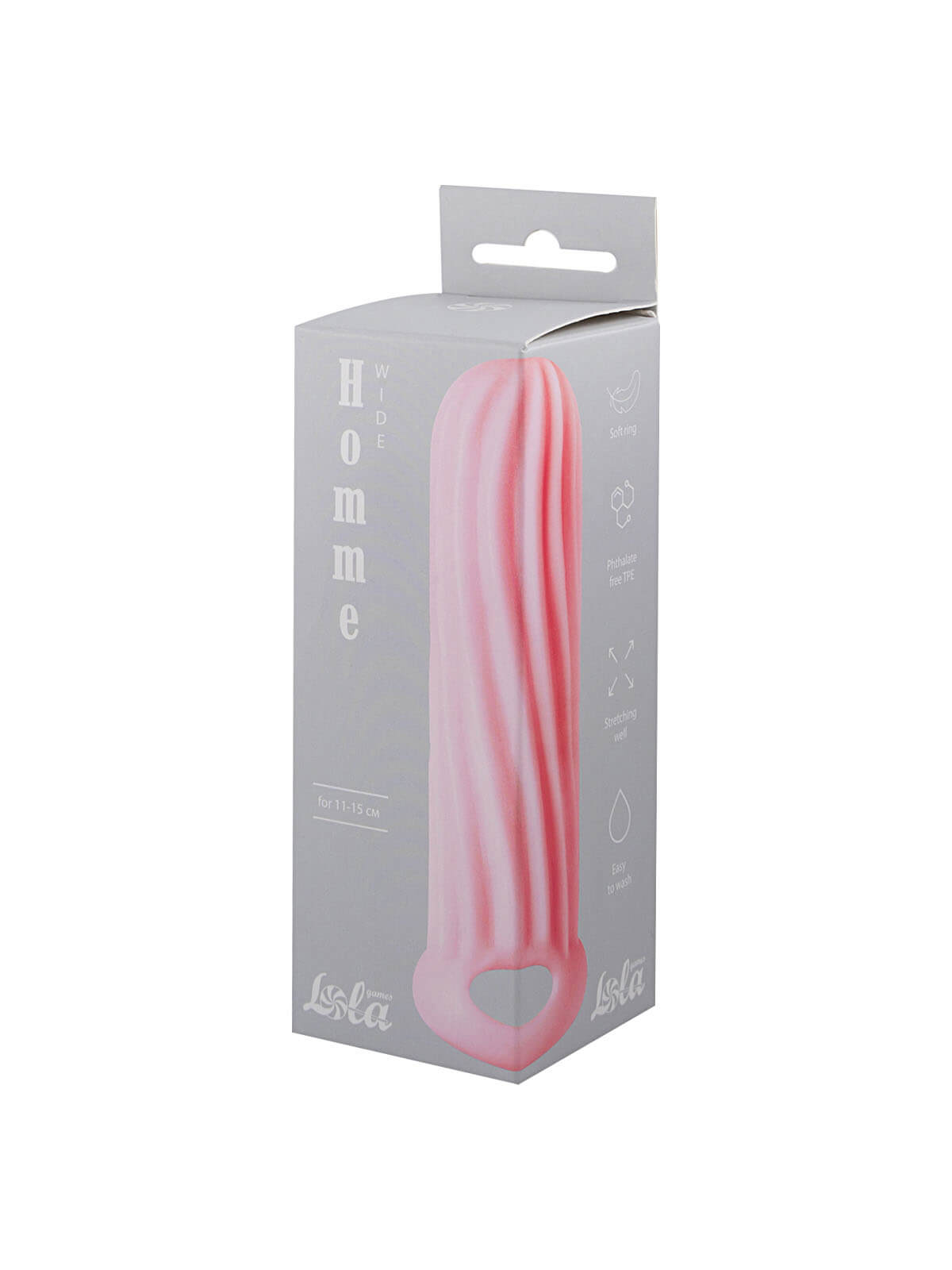 Lola Games Homme Wide 11-15 cm (Pink), návlek na penis