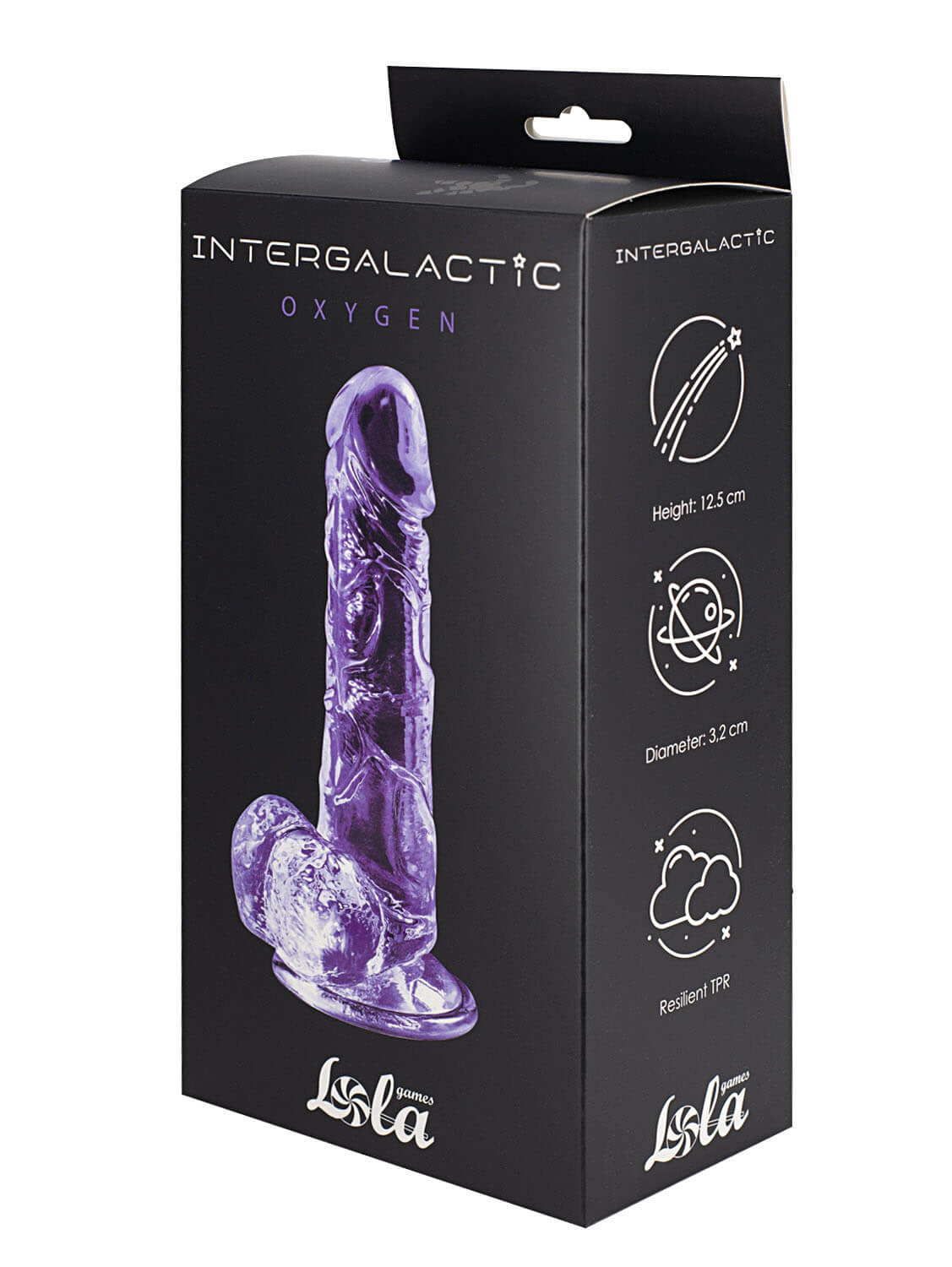 Intergalactic Oxygen (Purple), sexy priehľadné dildo