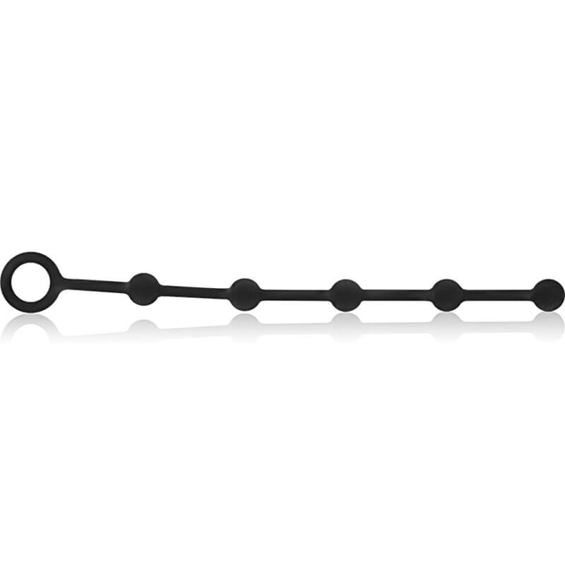 Black and Silver Korg (23 cm), silikónová análna retiazka