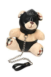 Hooded Teddy Bear Keychain, kľúčenka medvedík otrok