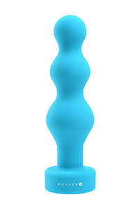 Gender X Plugged Up (Blue), vibračné guličky do zadku