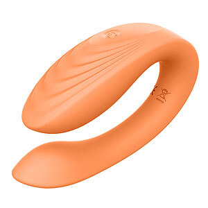 Glam Couples Vibrator (Orange), vibrátor pre páry s diaľkovým ovládaním
