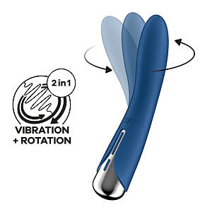 Satisfyer Spinning Vibe 1 (Blue), rotujúci vibrátor