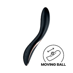 Satisfyer Rrrolling Explosion (Black), vibrátor na bod G s rotujúcou guličkou