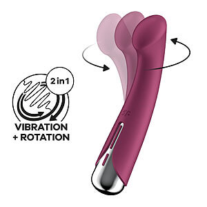 Satisfyer Spinning G-Spot 1 (Red), rotujúci vibrátor