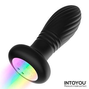 Intoyou Tainy Thrusting LED Plug, RGB análny konektor