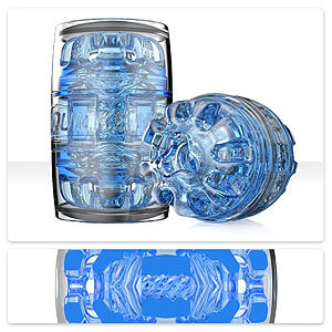 Fleshlight Quickshot Turbo (Blue Ice), obojstranný masturbátor