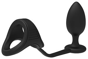 RAMROD Cockstrap Anal Plug, análny kolík s krúžkom