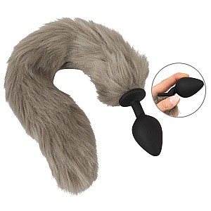 You2Toys Fluffy Tail (Grey), análny kolík s chvostom