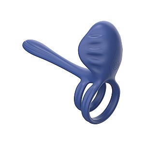 Xocoon Couples Slimline Vibrator Ring (Blue), vibrátor pre páry