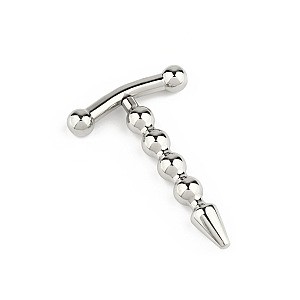 Mr. Steel Rod Ecstasy Beaded Penis Plug, korálková zástrčka do penisu