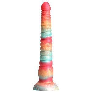Ns Novelties Stacked 9 Inch Dildo (Red/Gold), fantasy dildo