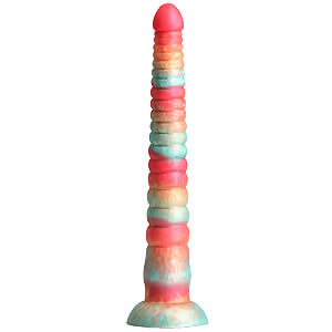 Ns Novelties Stacked 12 Inch Dildo (Red/Gold), fantasy dildo