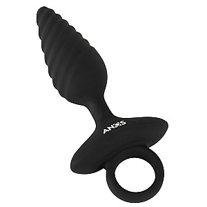 Anos Flexible Plug Twisted Design With Vibrations, špirálový vibračný kolík