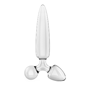 Satisfyer Triple Crystal 1 (Transparent), sklenený trojitý stimulátor