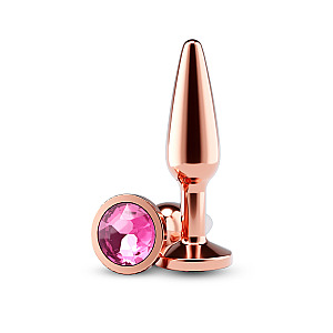 NS Novelties Rear Assets Tapered Plug Medium (Rose Gold), análny kolík so šperkom