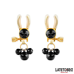 LATETOBED BDSM LINE Nipple Clamps with Bell, svorky na bradavky so zvončekom