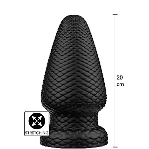 Hidden Desire Extreme Giant Dragon Butt Plug PVC XL, análny kolík so šupinami