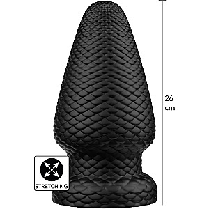 Hidden Desire Extreme Giant Dragon Butt Plug PVC XXXL, análny kolík so šupinami