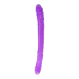 Dream Toys Bubblegum Blast Groovy Times Purple Classic Jelly Double Dong (37 cm), flexibilné obojstranné dildo