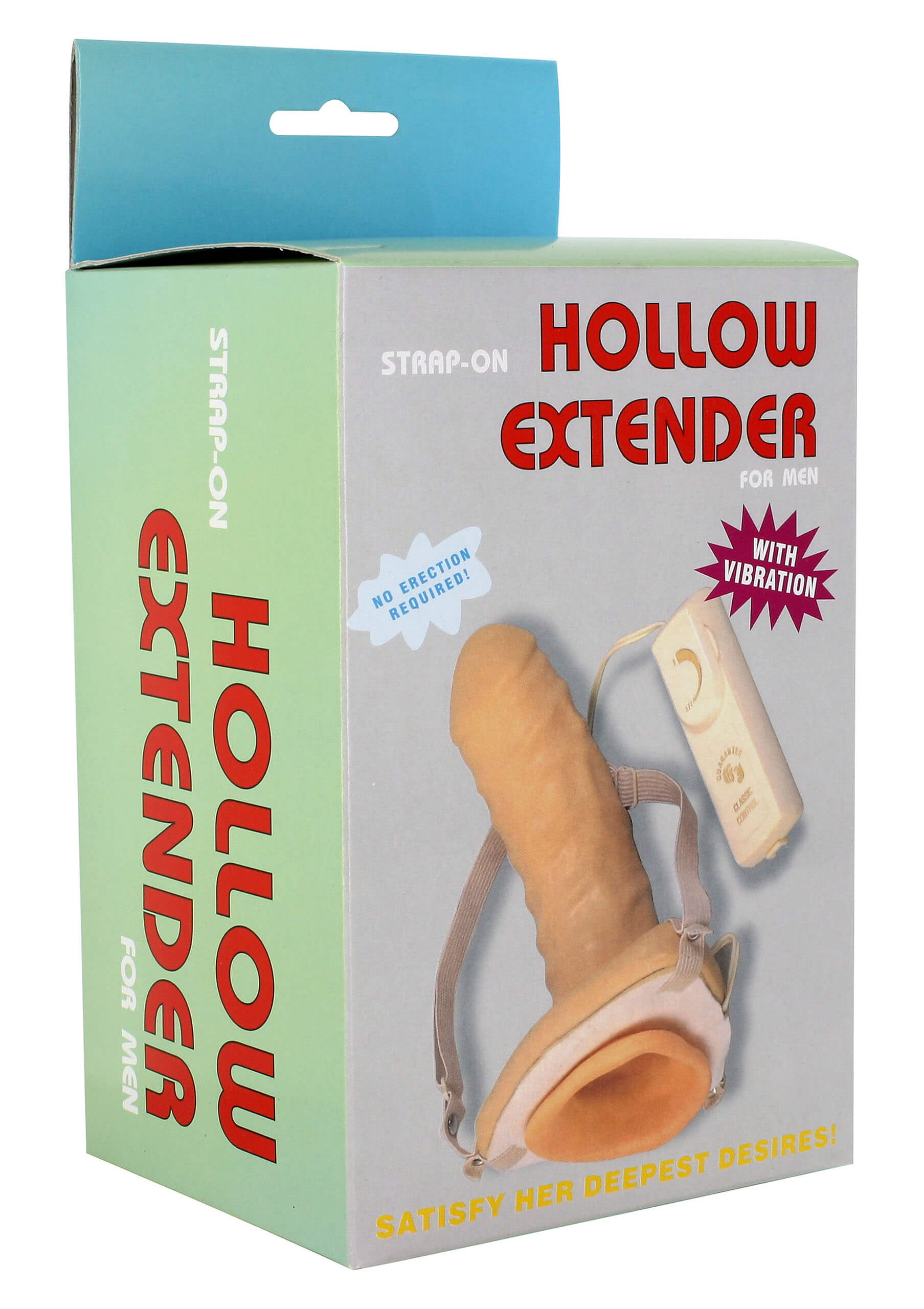 Pripínací penis Hollow Extender vibračný