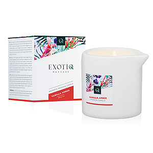 Vášnivá masážna sviečka ExotiQ Massage Candle Vanilla Amber 200g