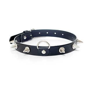 Obojok s kovovými bodcami Fetish Boss Series Studs Collar, 2 cm vysoký