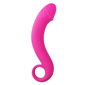 EasyToys Silicone Curved Dong ružový masér prostaty